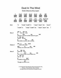 Dust in the wind chords Lyrics and chords, Music chords, Gui