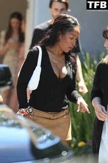 Keke Palmer Flaunts Her Cleavage at the Day of Indulgence Pa
