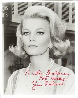 Gena Rowlands - Autographed Inscribed Photograph HistoryForS