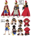 Dressrosa, Monkey D. Luffy sheet, Official reference, Colore