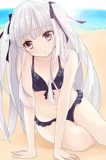 Safebooru - 1girl absolute duo beach bikini breasts long hai