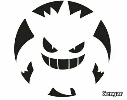 Gengar Jack-o-lantern Pattern Pokemon stencils, Pokemon pump