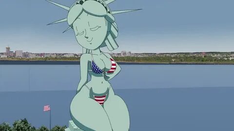 4th Of July Statue Of Freedom 2girls Animated - Lewd.ninja