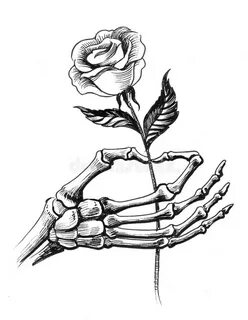 Hand and rose stock illustration. Illustration of flower - 1