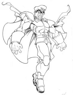 M Bison Street Fighter Coloring Pages Sketch Coloring Page