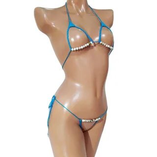 Crotchless Bikini Gehäkelter Extrem Micro g-String Bikini Et