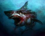 Гигантская акула Giant shark / Бестиарий D&D 5 / Monster man