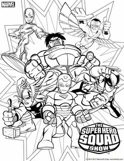 marvel heroes squad Colouring Pages Cartoon coloring pages, 