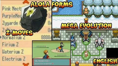 Completed Pokemon Gba Rom Hack With Z-Moves,ALOLA Forms, Meg