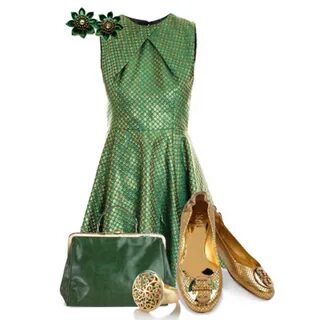 Which shoes are suitable for the emerald dress? With what to