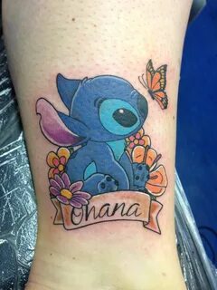 Stitch tattoo with Ohana Stitch tattoo, Disney stitch tattoo