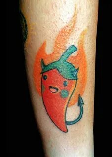 chili pepper tattoo - comic style Neck tattoo, Tattoos, Mapl