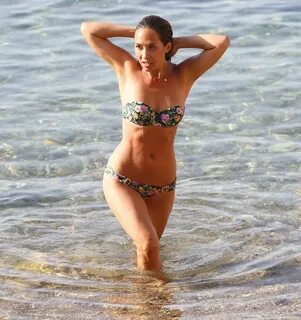 Myleene Klass Bikini Candids on a Beach in Ibiza - July 2014