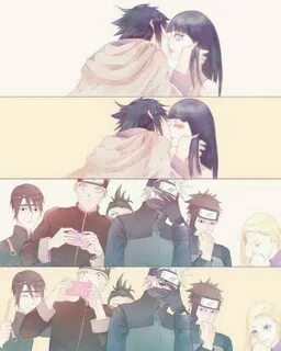 #SasuHina kiss in public ♥ Ino faces hahaha Personagens naru