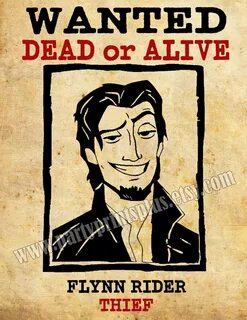 Flynn Rider Wanted Posters Tangled Birthday Party Sign Banne