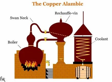 The Copper Alambic diagram #cognac www.LiquorList.com "The M