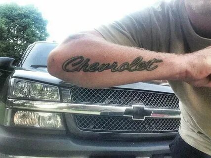 Chevrolet tattoo. This is exactly what I want, and it's in t