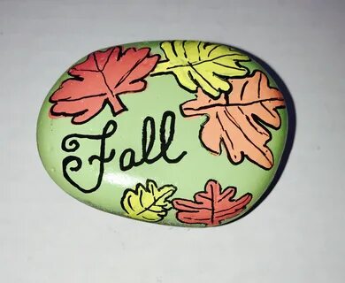 Fall Leaves Rock painting ideas easy, Rock painting art, Sto