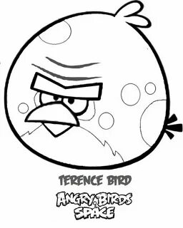 Angry Birds, : Terence Bird in Angry Bird Space Coloring Pag