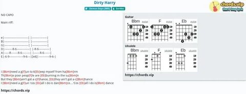 Hợp âm: Dirty Harry - Gorillaz - cảm âm, tab guitar, ukulele