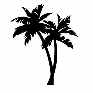 L594-2 Palm tree silhouette, Palm tree outline, Palm tree ta