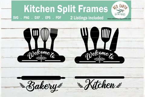 Split Kitchen Utensil SVG Split Kitchen SVG Files for Cricut