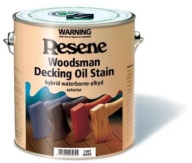 Resene Woodsman Decking Oil Stain - Product Shot & RGB and P