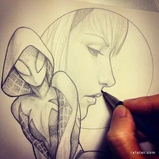 Spider-Gwen pencil drawing WIP by rafater on DeviantArt Draw