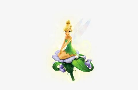 Tinkerbell Sitting Png - Tinkerbell Sitting On Flower - Free