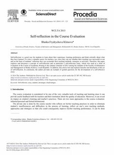 Understanding The Self Reflection Paper AF5