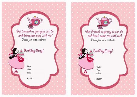 Tea Party Birthday Invitations - Birthday Printable