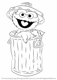 Step by Step How to Draw Oscar the Grouch from Sesame Street
