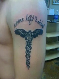 Another Best Army Medic Sign Tattoo On Sleeve