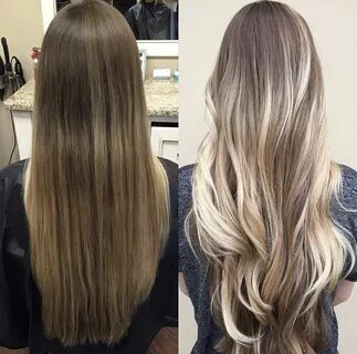 Blonde Balayage Hair Highlights Before and After Subtle Blon