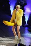 Miley Cyrus performed in a banana costume at the Ziggo Dome 