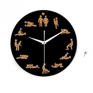 2018 New Modern Sex Position Clock Novelty Silent Wall Clock