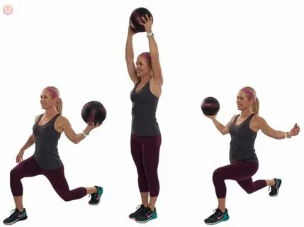 Get Medicine Ball Workout Arms Overhead Gif - intense arm wo