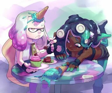 Splatfest Cake Ice Cream by stupjam Splatoon, Pearl and mari