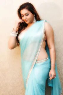Namitha in Blue Saree