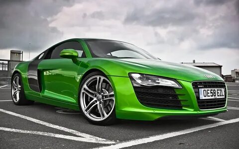 Green R8 Its an Audi R8... And its lime green... I think I. 