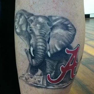 dedicated Alabama fan! Alabama tattoos, Alabama elephant, Al