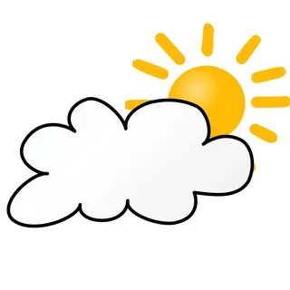 OnlineLabels Clip Art - Weather Symbols Cloudy Day