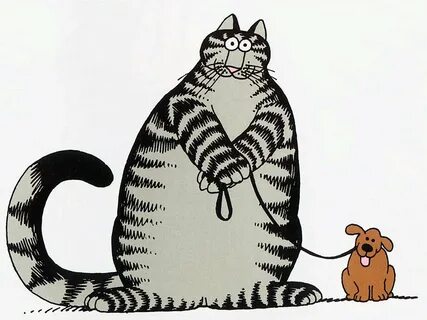Бернард Клибан (Bernard Kliban) и его полосатые коты