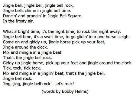 Jingle Bell Rock Lyrics / Bobby Helms - Jingle Bell Rock (Ly