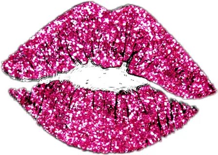 Stickers Sticker - Pink Lips Glitter Transparent Clipart - L