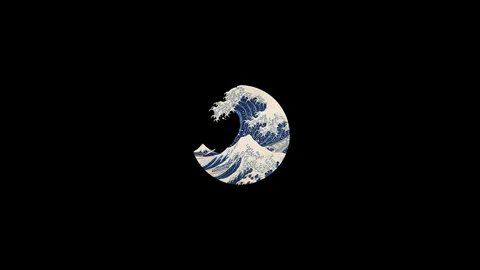 Edited version of "The Great Wave off Kanagawa" 3840x2160