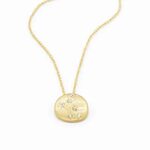 Libra Zodiac Sign Constellation Necklace 18K Placcato oro Et