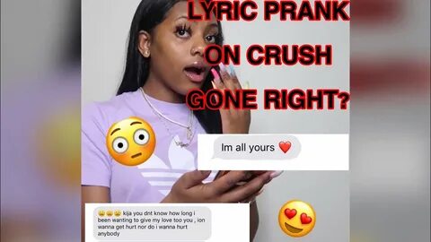 Song lyric prank on crush songs