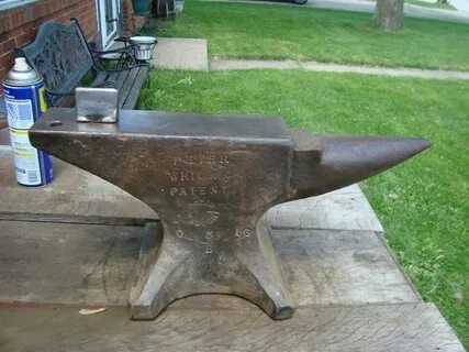 100 lb Peter Wright anvil Blacksmith tools, Metal working, A