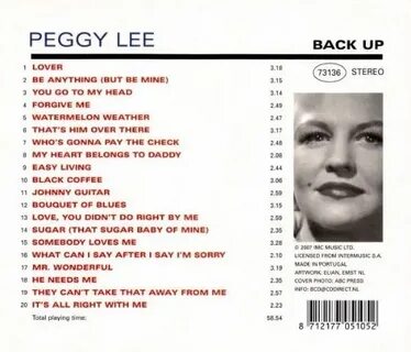 LEE, PEGGY - Lover 2007 - купить CD-диск в интернет магазине